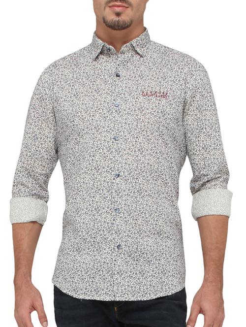 navy blue linen casual shirt - 12144108 - Very Small Image - 1