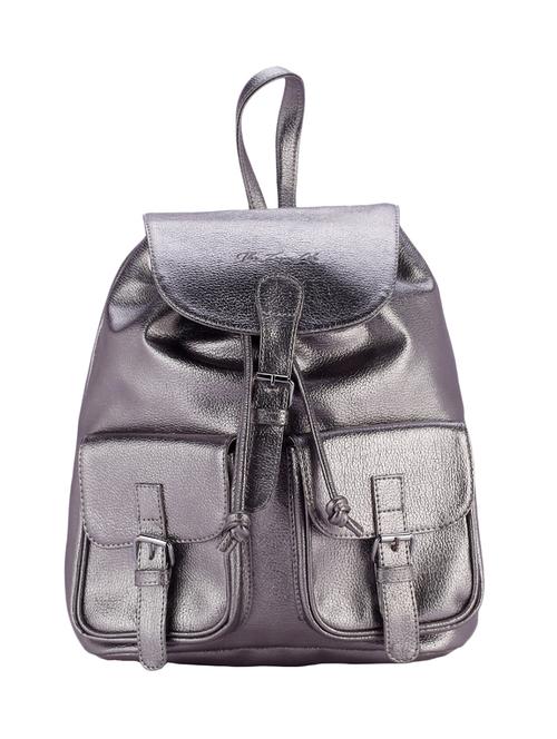 metallic leatherette backpack - 12151520 - Very Small Image - 1