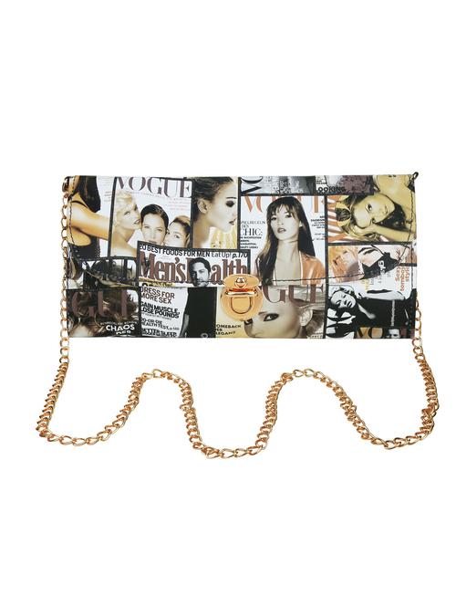 multi colored synthetic leather clutch with sling - 12151702 - Very Small Image - 1