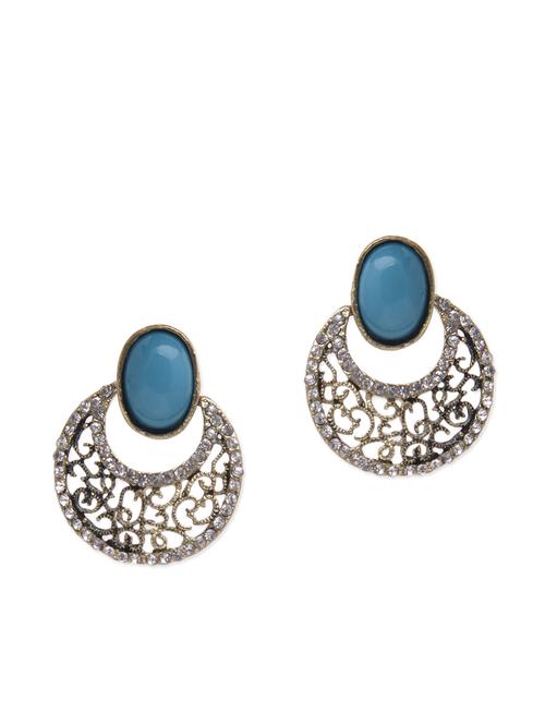 gold metallic embellished drop earrings - 1215303 - Very Small Image - 1