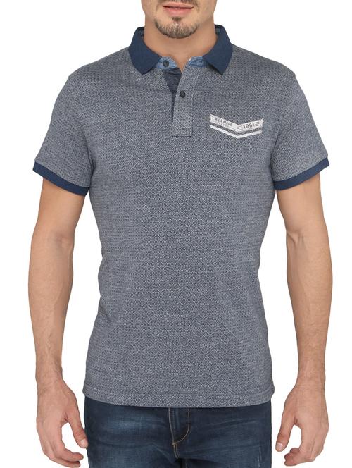 navy blue cotton tshirt - 12153643 - Very Small Image - 1