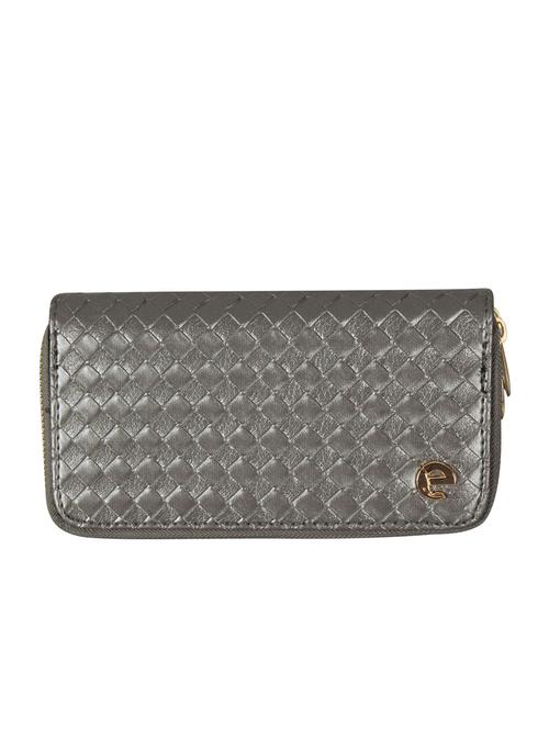 grey leatherette braided clutch - 12153705 - Very Small Image - 1