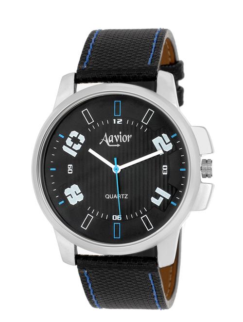 aavior new generation aa.047 black analog watch for men and boys - 12155407 - Very Small Image - 1