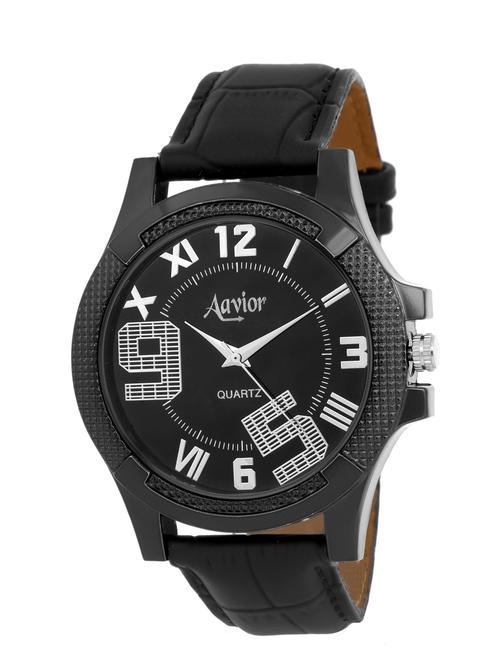 aavior analog black dial men's wrist watch -aa.052 - 12155419 - Very Small Image - 1