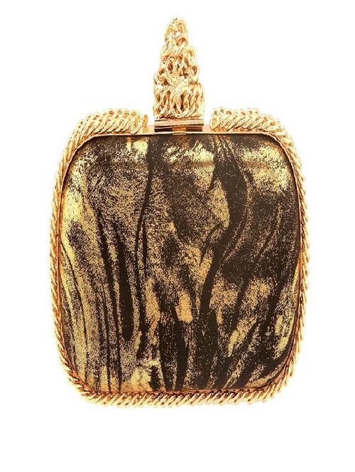 gold printed box clutch - 1215882 - Very Small Image - 1