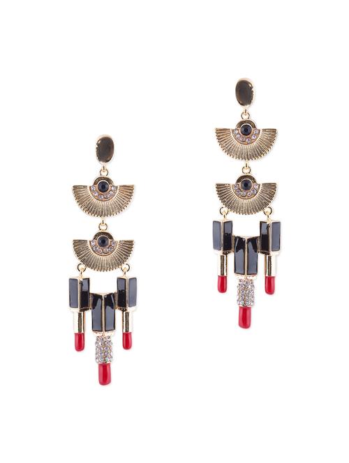 multi colored metal drop earring - 12160967 - Very Small Image - 1