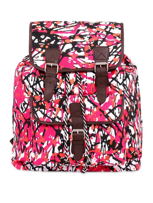 multicoloured abstract print canvas backpack - 1216304 - Very Small Image - 1