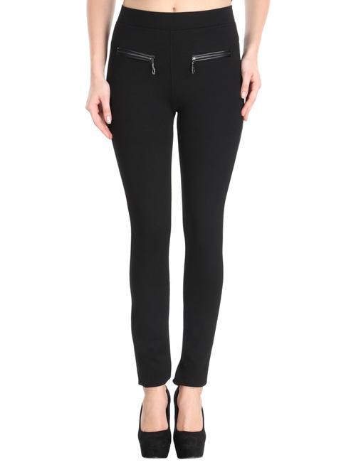 black polyester jeggings - 12164291 - Very Small Image - 1