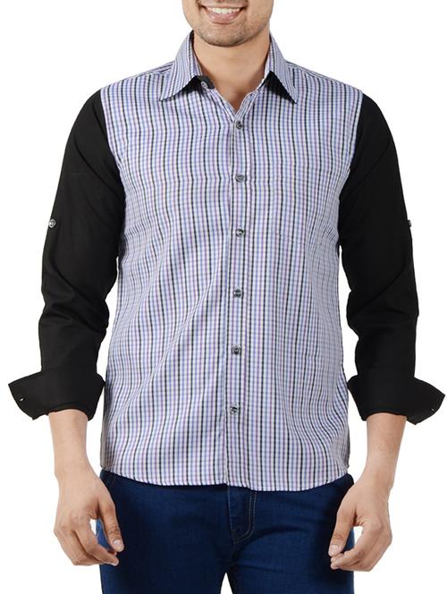 grey polyester casual shirt - 12167169 - Very Small Image - 1