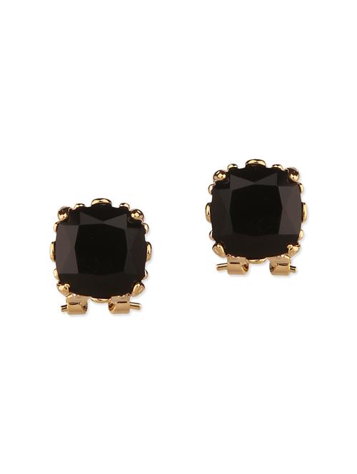 black stone metal studs earring - 12168284 - Very Small Image - 1