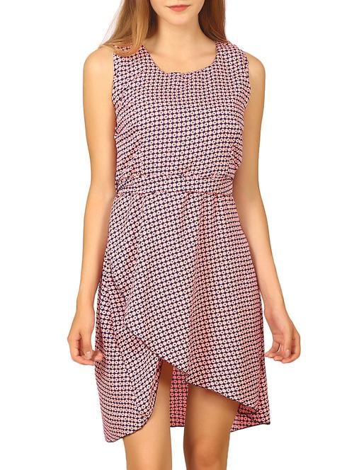 pink printed rayon dress - 12168311 - Very Small Image - 1