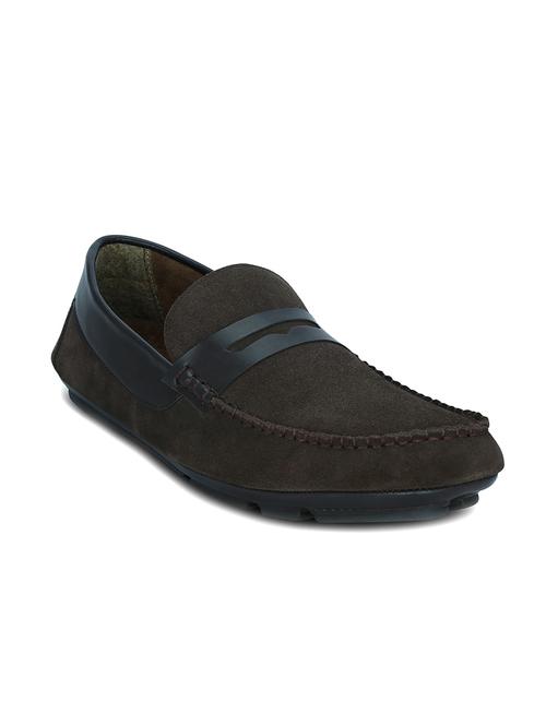 brown suede slip on loafers - 12172649 - Very Small Image - 1