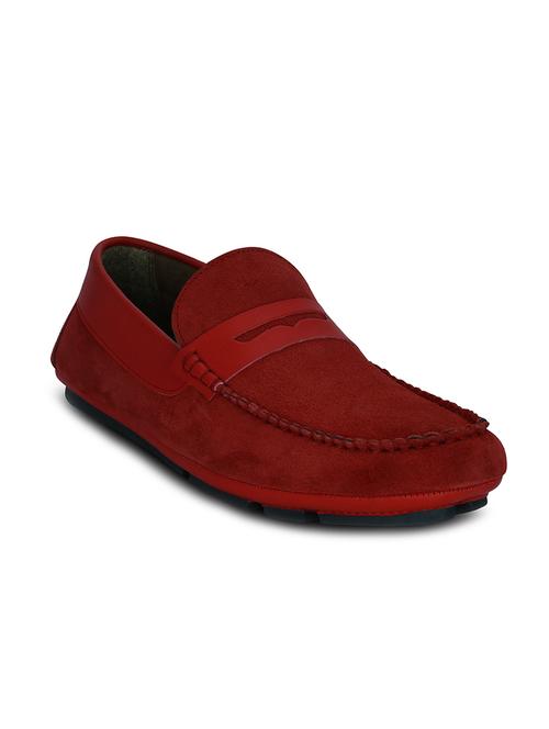 red suede slip on loafers - 12172650 - Very Small Image - 1