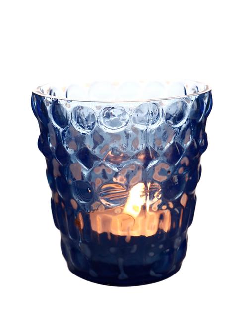 blue glass votive tealight candle holder - 12172876 - Very Small Image - 1
