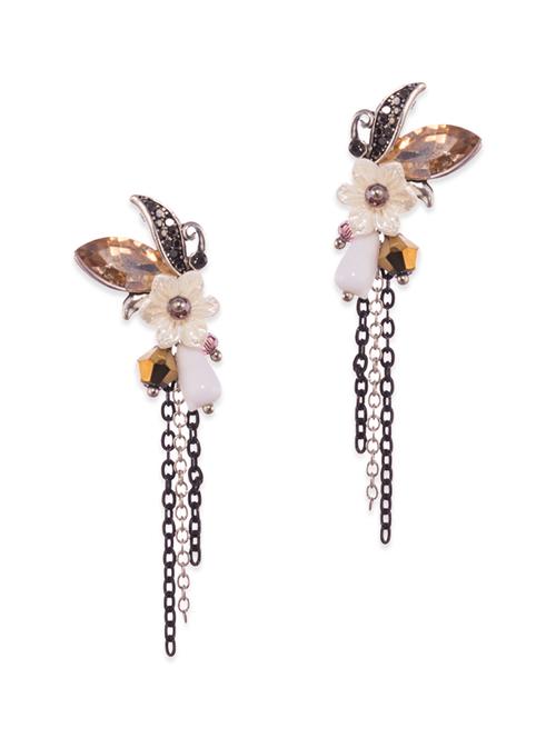 multi colored metal drop earrings - 12173525 - Very Small Image - 1