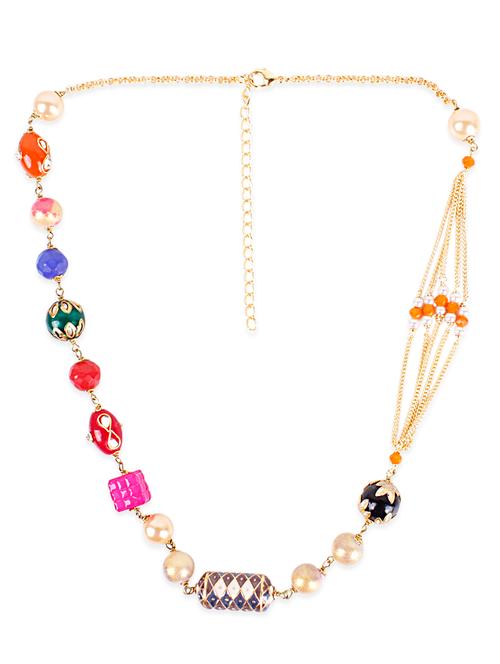 multi colored metal chain necklace - 12175191 - Very Small Image - 1