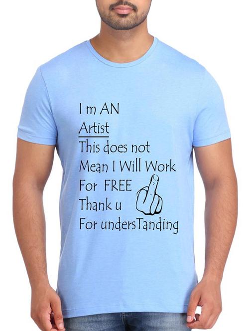 blue polyester tshirt - 12176348 - Very Small Image - 1
