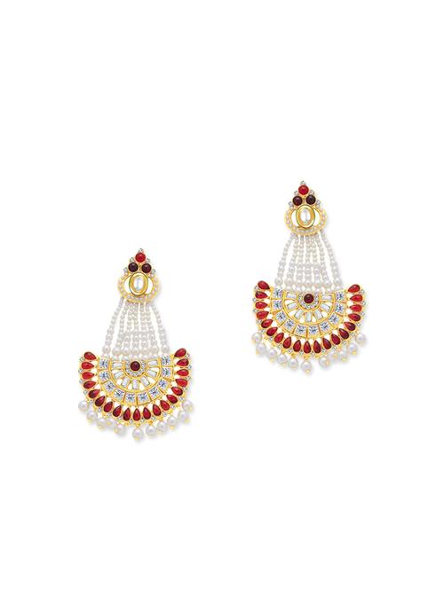 multi brass chandballi earrings - 12177158 - Very Small Image - 1