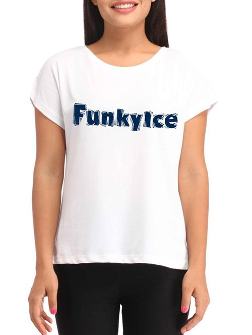 white printed cotton regular tee - 12177362 - Very Small Image - 1