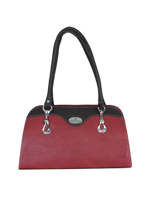 maroon leatherette handbag - 12182148 - Very Small Image - 1