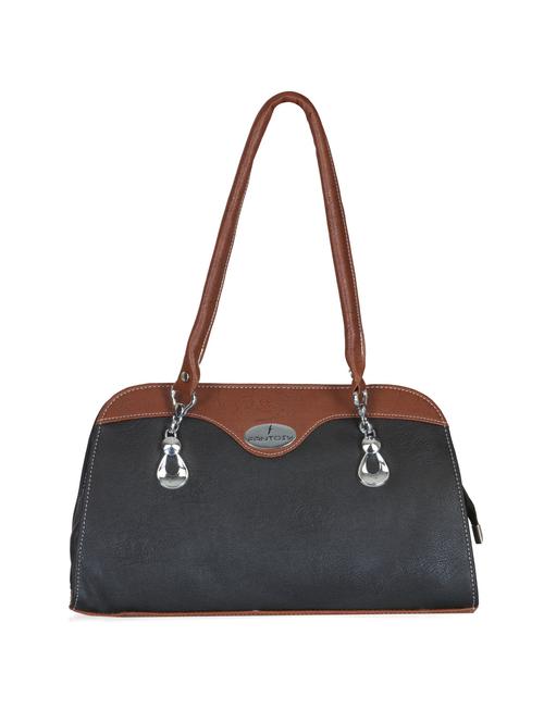 black leatherette handbag - 12182149 - Very Small Image - 1