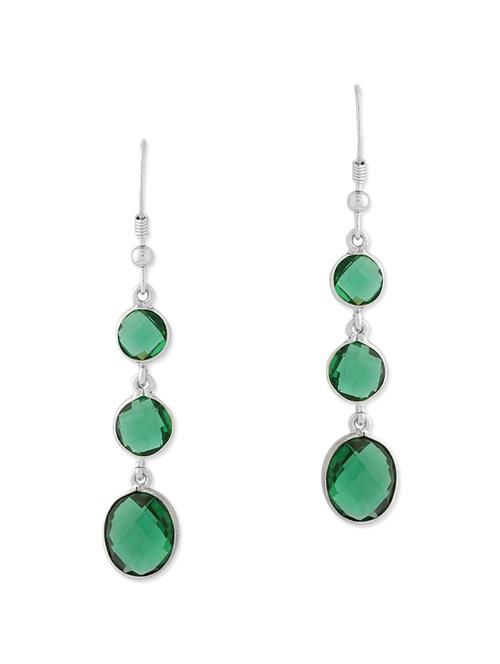 Green metal drop earrings - 12182820 - Very Small Image - 1