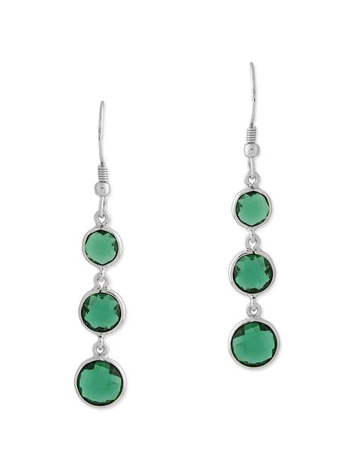 Green metal drop earring - 12182823 - Very Small Image - 1