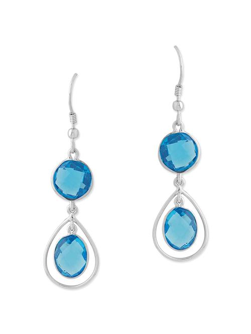 Blue metal drop earring - 12182827 - Very Small Image - 1