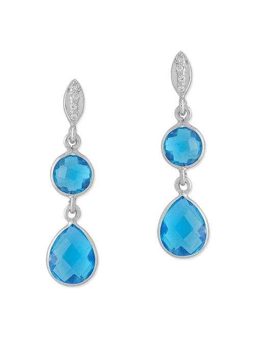 Blue metal drop earring - 12182829 - Very Small Image - 1