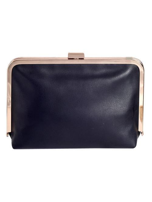 black leatherette clutch with sling - 12183955 - Very Small Image - 1