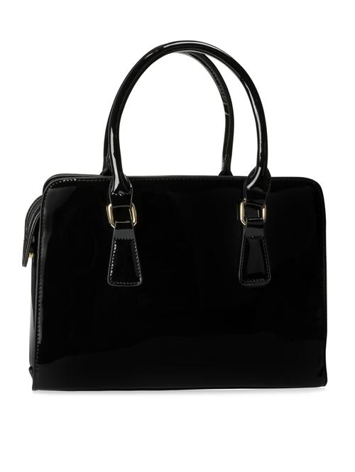 solid black faux leather handbag - 1218445 - Very Small Image - 1