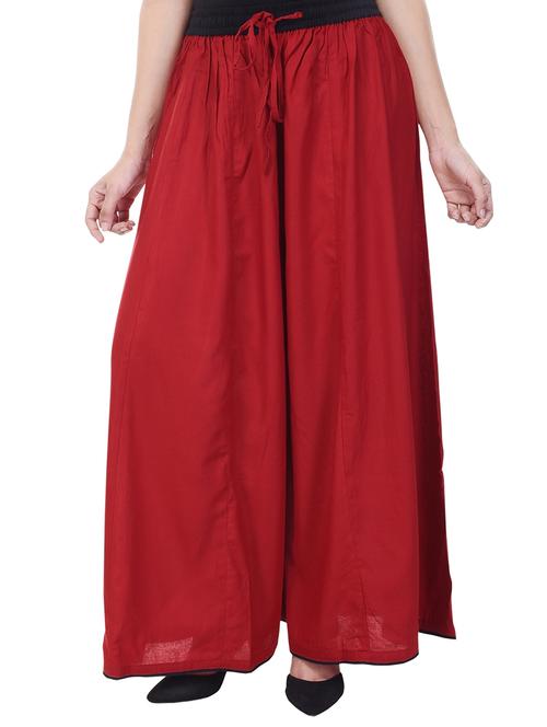 red viscose palazzos - 12190162 - Very Small Image - 1