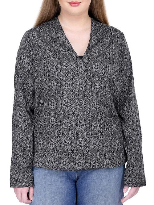 black printed top - 12197441 - Very Small Image - 1