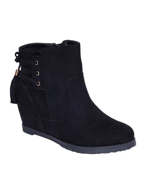 black synthetic ankle boot - 12197523 - Very Small Image - 1