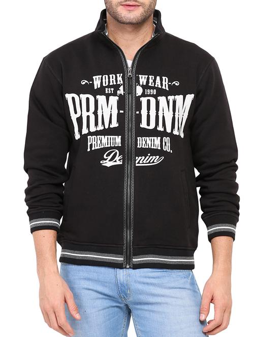 black cotton sweatshirt - 12203973 - Very Small Image - 1
