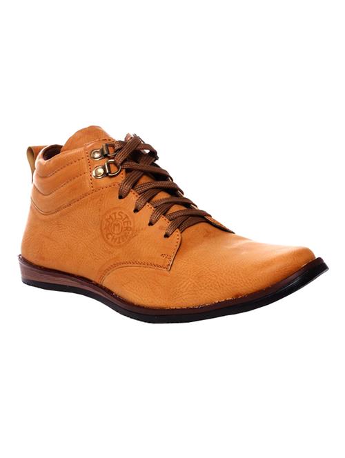tan patent leather lace up boots - 12204594 - Very Small Image - 1