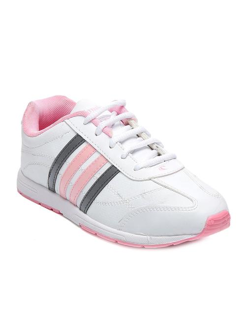 white synthetic lace up sports shoe - 12205498 - Very Small Image - 1