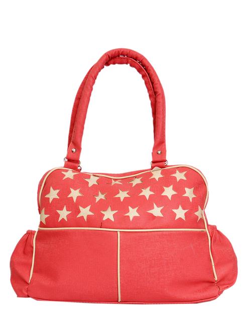 pink synthetic leather cutwork handbag - 12206436 - Very Small Image - 1