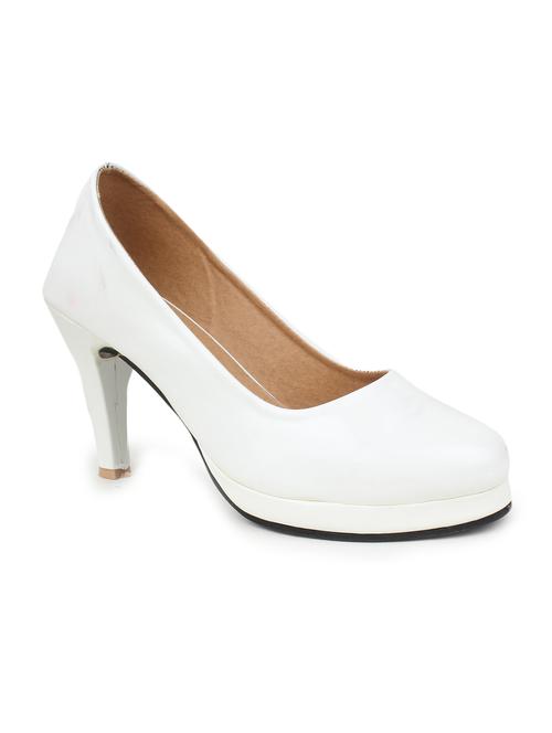 white synthetic pump - 12208201 - Very Small Image - 1