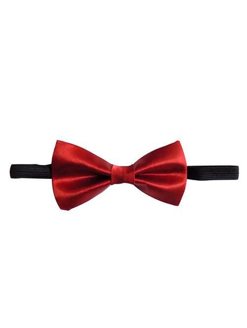 red micro fiber bow ty - 12208237 - Very Small Image - 1