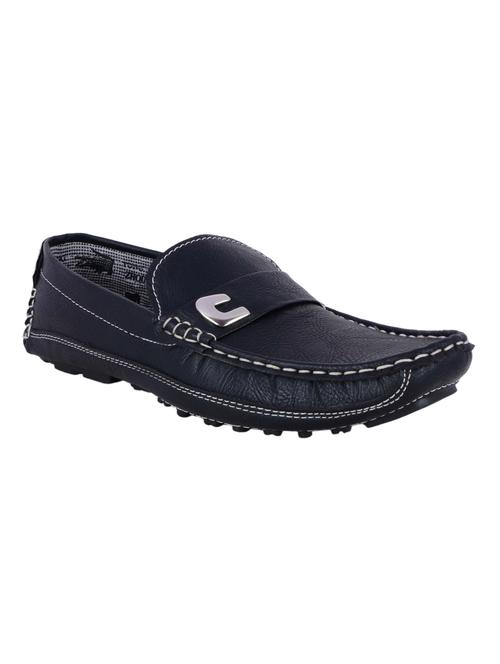 black synthetic slip on loafers - 12208564 - Very Small Image - 1