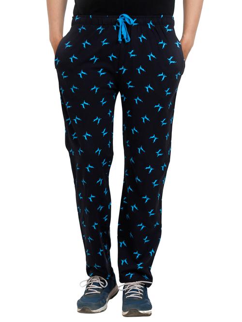multi cotton full length track pant - 12210443 - Very Small Image - 1