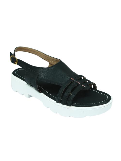 black faux leather sandal - 12213421 - Very Small Image - 1