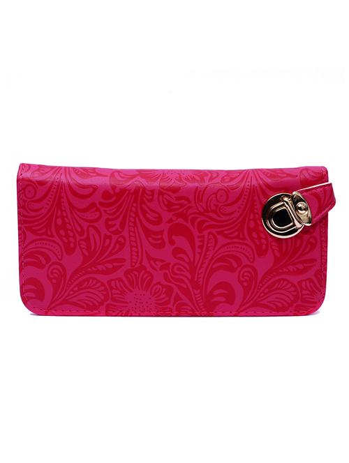 pink rexene embossed clutch - 12219429 - Very Small Image - 1