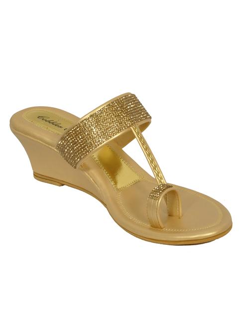 gold patent leather wedge - 12219849 - Very Small Image - 1