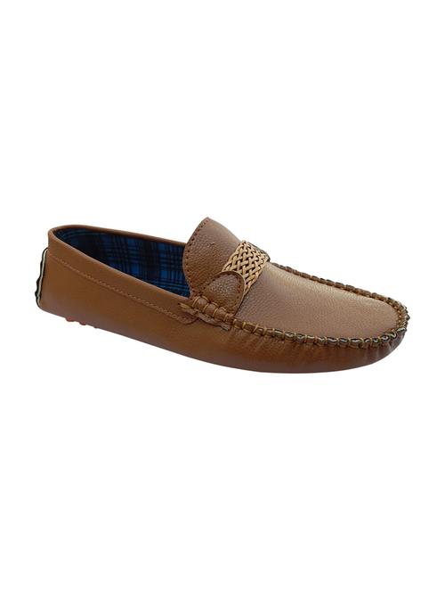 tan synthetic slip on loafers - 12220516 - Very Small Image - 1