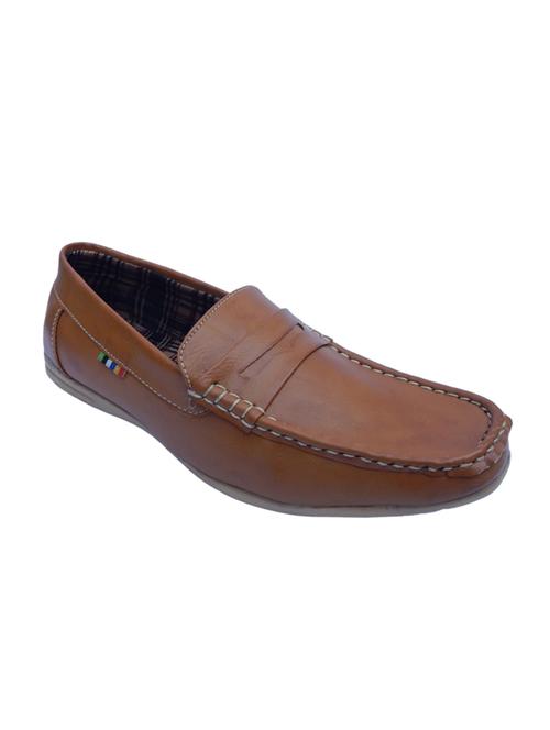 tan synthetic slip on loafers - 12220524 - Very Small Image - 1