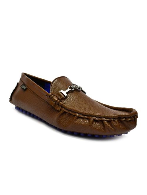 brown synthetic slip on loafers - 12220796 - Very Small Image - 1