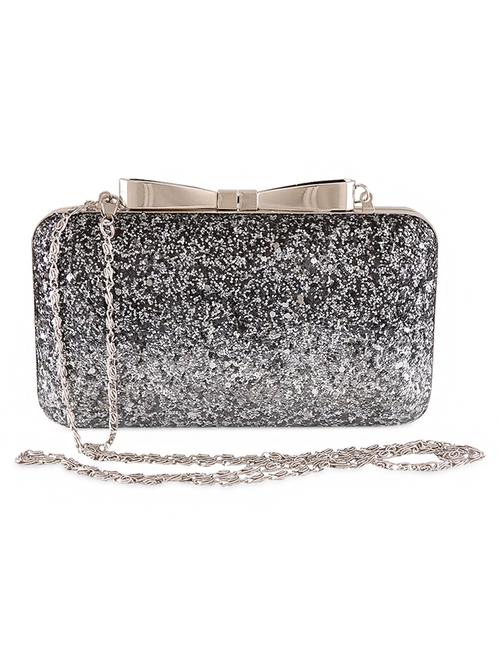 silver sequined metallic clutch - 1222118 - Very Small Image - 1