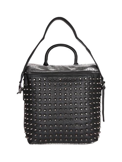 black leatherette studded backpack - 12239872 - Very Small Image - 1